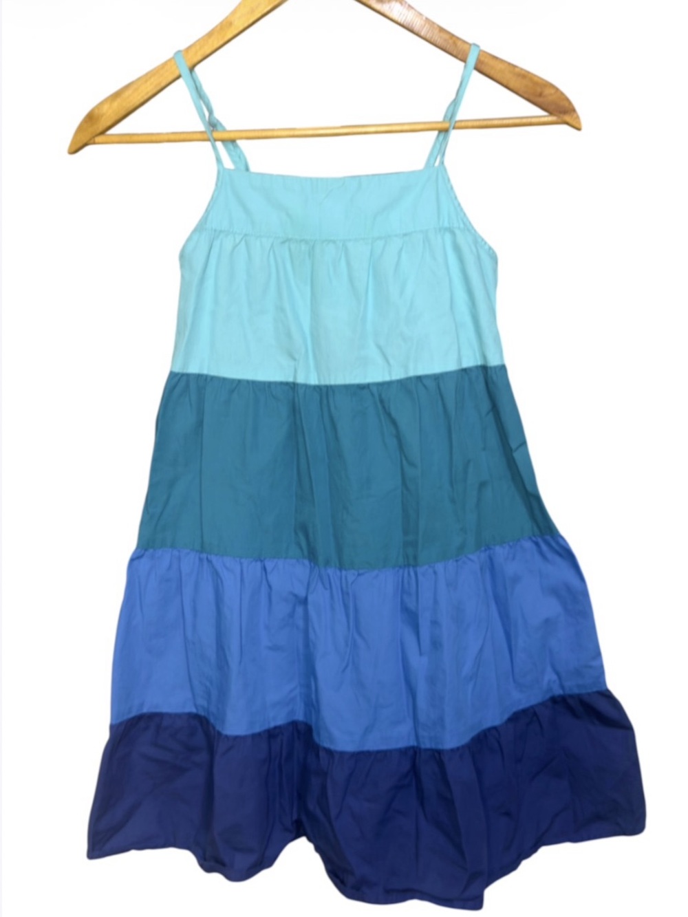 wonder nation blue ombre tiered skater dress Girl’s size 7/8 (M) | g